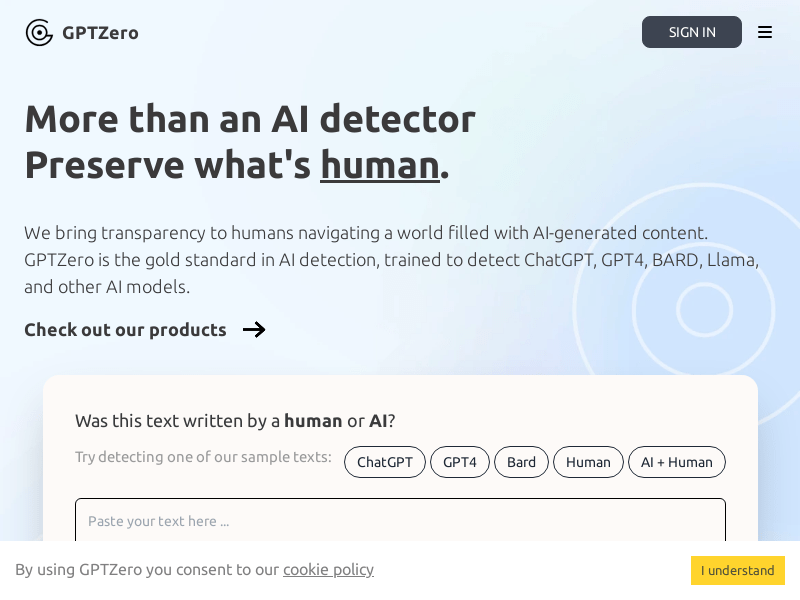 GPTZero AI Detector