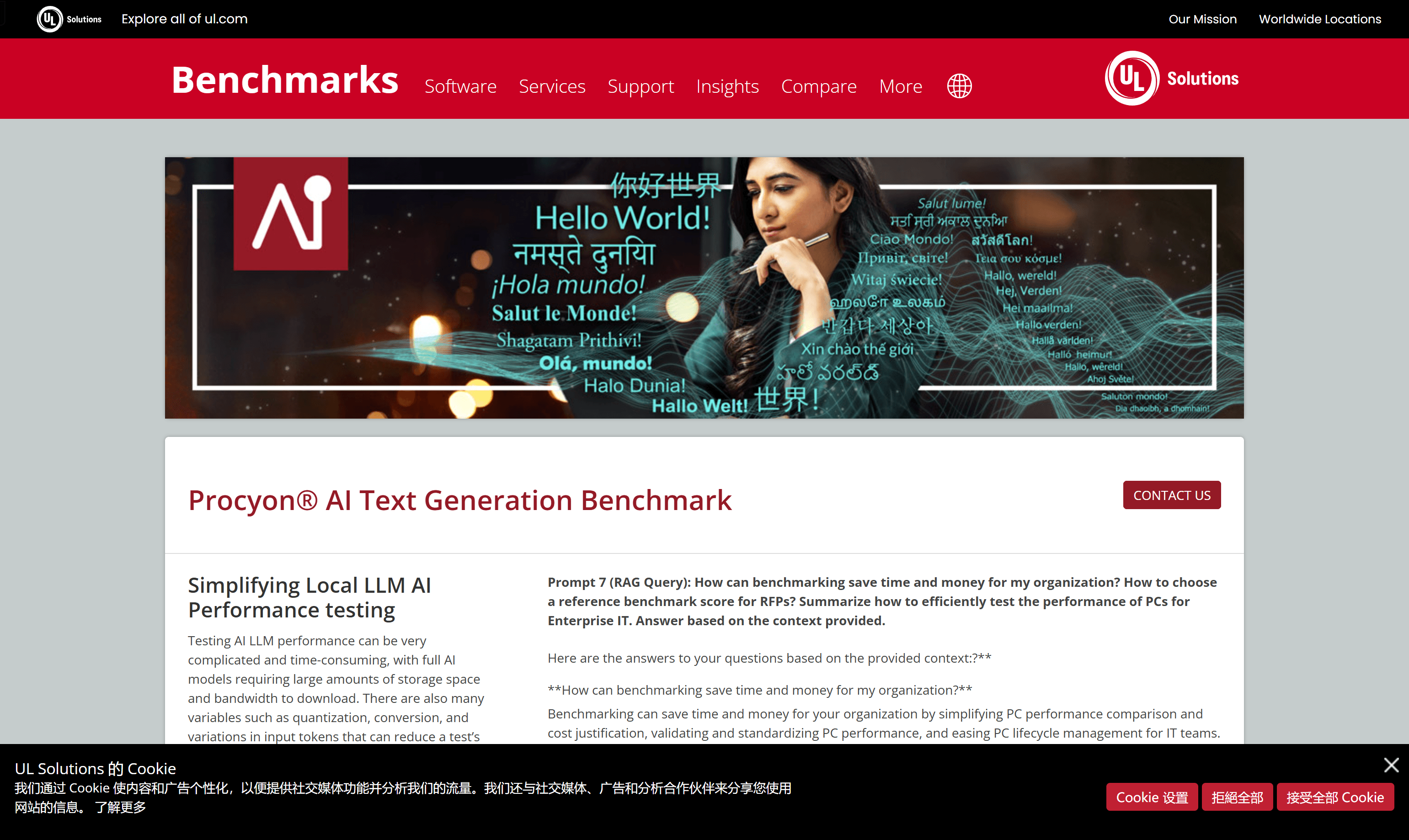 Procyon AI Text Generation Benchmark