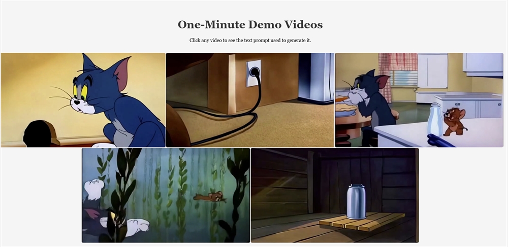 AI視頻生成技術TTT：可直出一分鐘完整貓和老鼠動畫 無需編輯、拼接