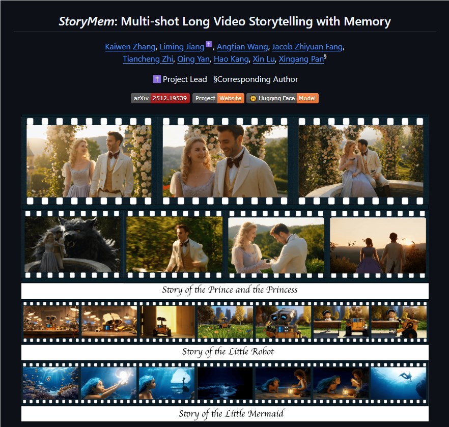 Input a Scene Script and Generate a 1-Minute Cohesive Narrative Video in Seconds! ByteDance Open-Sources StoryMem to Keep AI Video Characters' Faces Constant