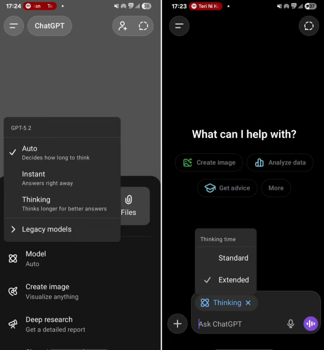 OpenAI Updates Mobile Version of ChatGPT, Allowing Users to Adjust AI's Thinking Depth