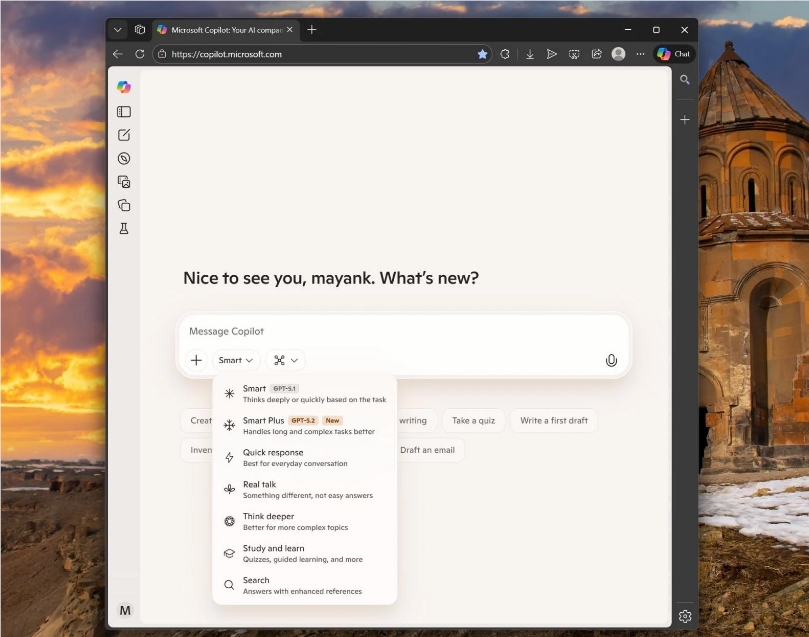 Microsoft Copilot Upgrades to GPT-5.2, Free Access to a New Era of Expert-Level Workflows